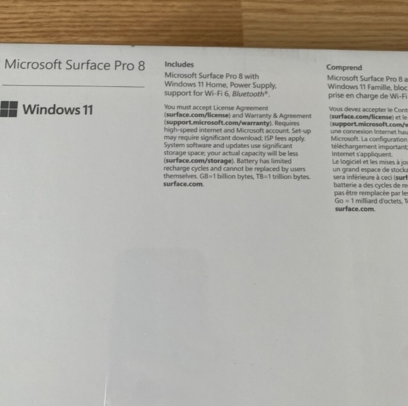 NEW! Microsoft Surface Pro 8 13" 128GB SSD Intel Core i5-1135G7 2.4GHz 8GB RAM - Picture 4 of 5